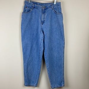 VINTAGE GITANO Light Wash High Waisted Straight Leg Mom Jeans 16 Short